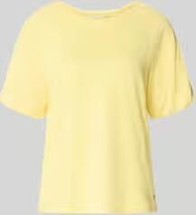 FYNCH-HATTON Regular fit T-shirt met viscose Model 'Ruffel'