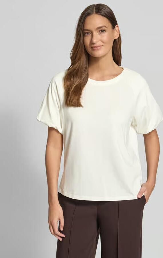 FYNCH-HATTON Regular fit T-shirt met viscose Model 'Ruffel' - Foto 2