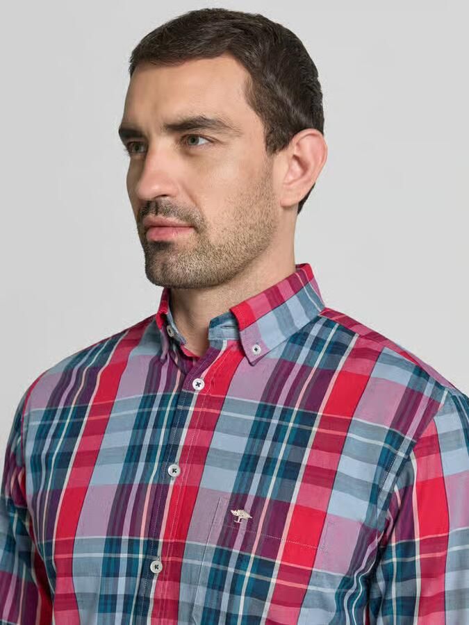 FYNCH-HATTON Regular fit vrijetijdsoverhemd met Button-downkraag