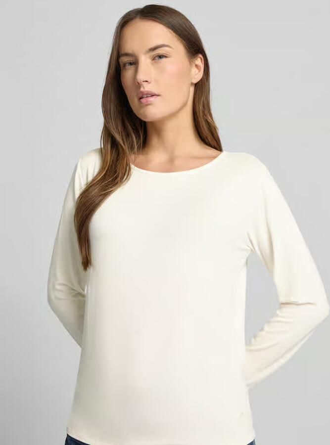 FYNCH-HATTON Relaxed fit shirt met lange mouwen van viscosemix met boothals - Foto 3