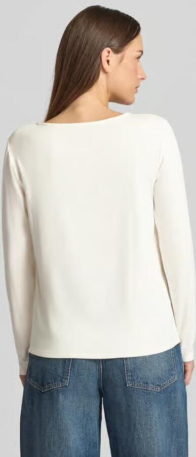 FYNCH-HATTON Relaxed fit shirt met lange mouwen van viscosemix met boothals