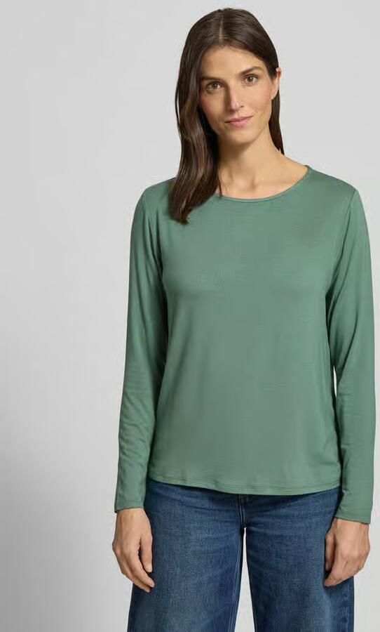FYNCH-HATTON Relaxed fit shirt met lange mouwen van viscosemix met boothals - Foto 4