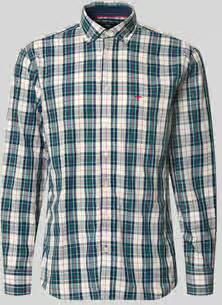 FYNCH-HATTON Slim fit vrijetijdsoverhemd met button-downkraag