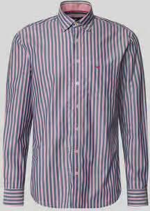 FYNCH-HATTON Slim fit vrijetijdsoverhemd met button-downkraag