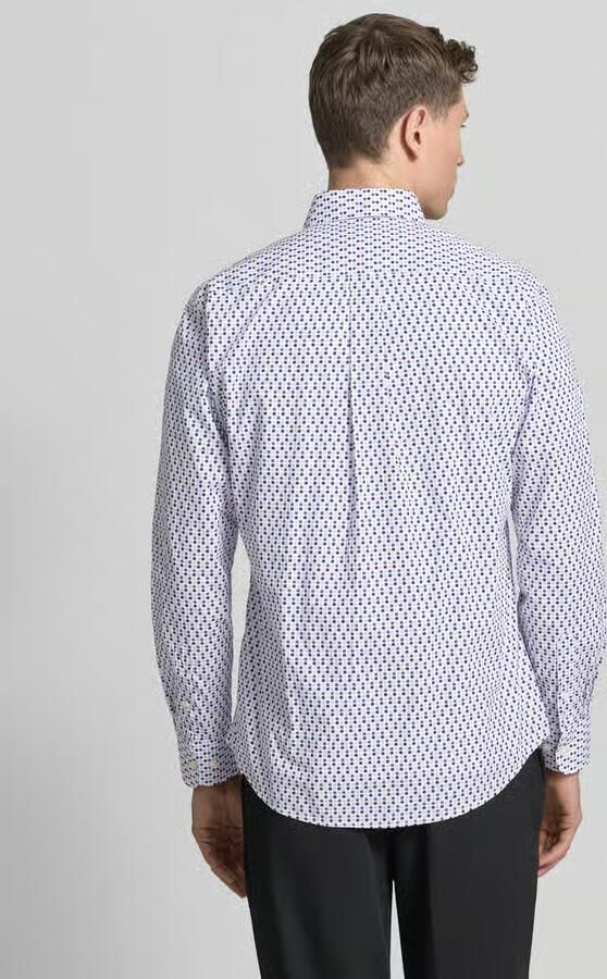 FYNCH-HATTON Slim fit vrijetijdsoverhemd met logostitching - Foto 4