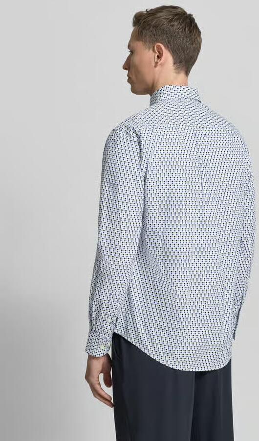 FYNCH-HATTON Slim fit vrijetijdsoverhemd met logostitching