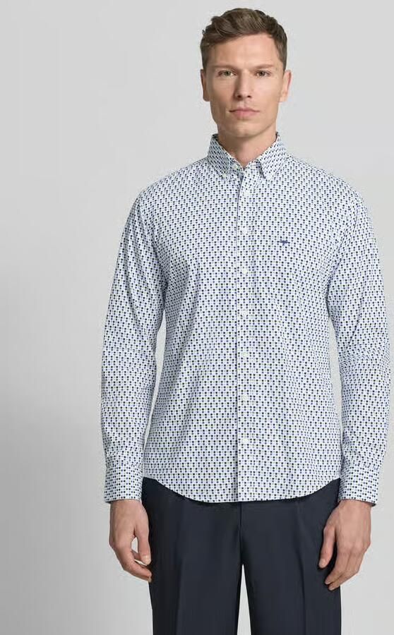 FYNCH-HATTON Slim fit vrijetijdsoverhemd met logostitching - Foto 4