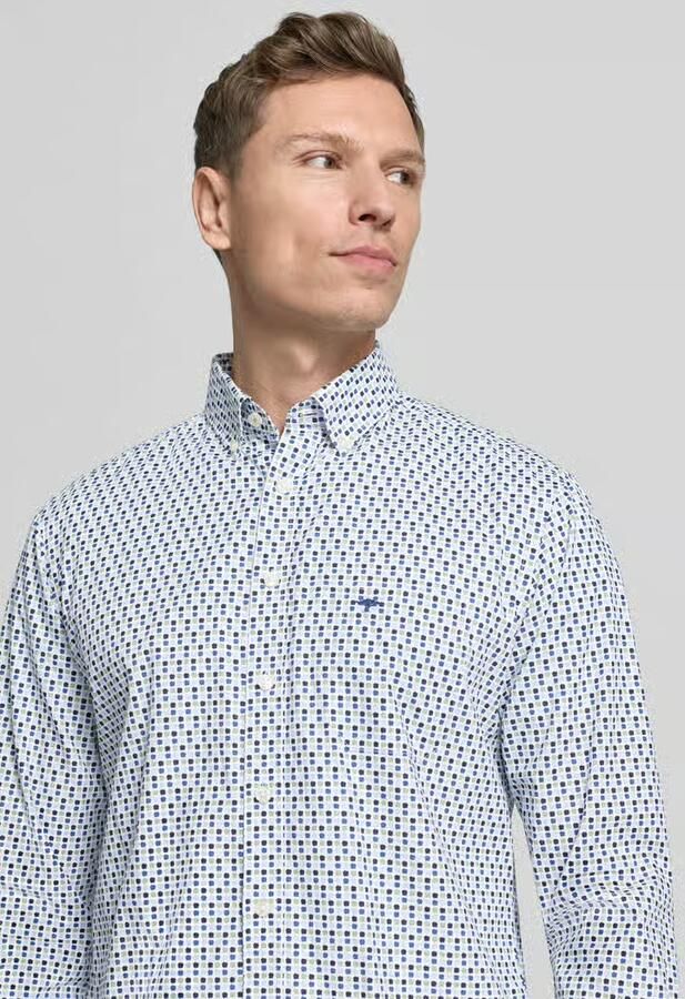 FYNCH-HATTON Slim fit vrijetijdsoverhemd met logostitching - Foto 3
