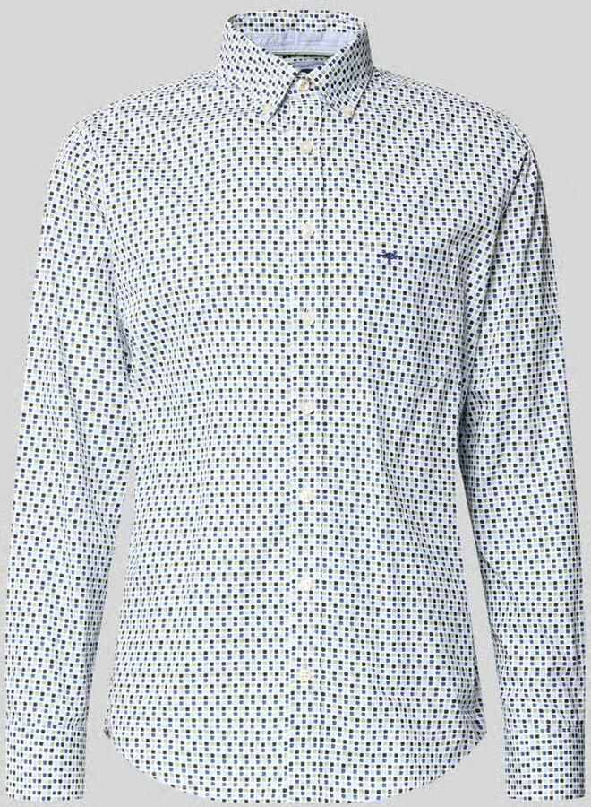 FYNCH-HATTON Slim fit vrijetijdsoverhemd met logostitching - Foto 2