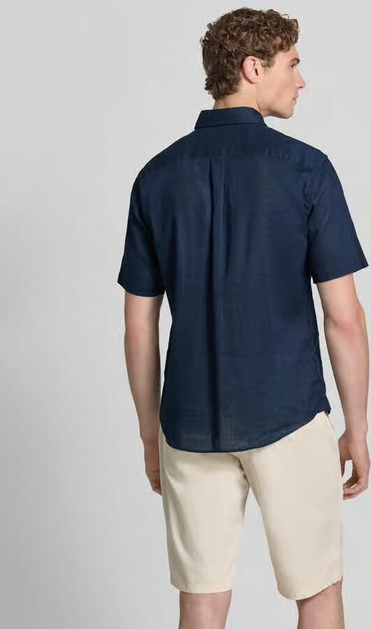 FYNCH-HATTON slim fit vrijetijdsoverhemd van mix van katoen en linnen - Foto 4