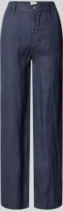 FYNCH-HATTON straight fit linnenbroek met elastische band - Foto 3