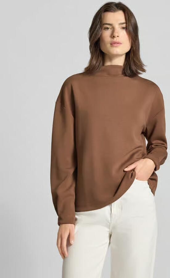 FYNCH-HATTON Sweatshirt van viscosemix met opstaande kraag model 'STAND UP COZI' - Foto 2