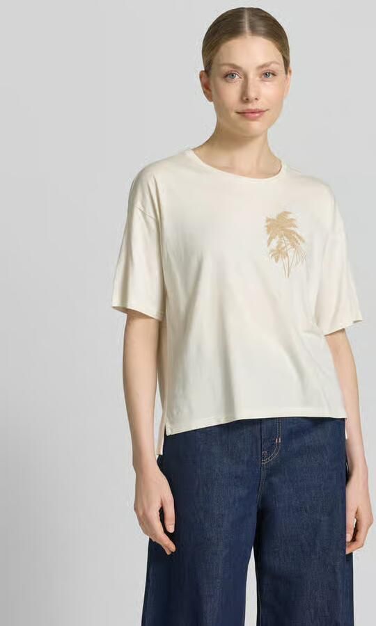 FYNCH-HATTON T-shirt met motiefstitching - Foto 2