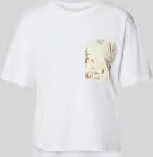FYNCH-HATTON T-shirt met ronde hals en borstzak