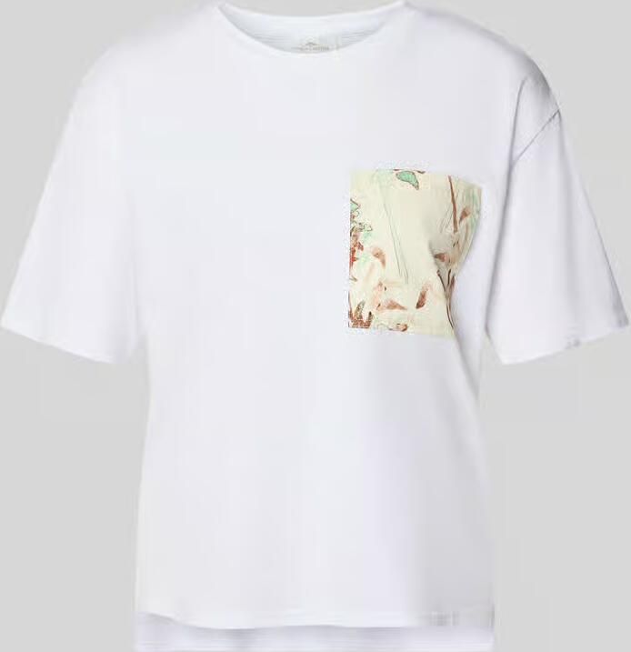 FYNCH-HATTON T-shirt met ronde hals en borstzak