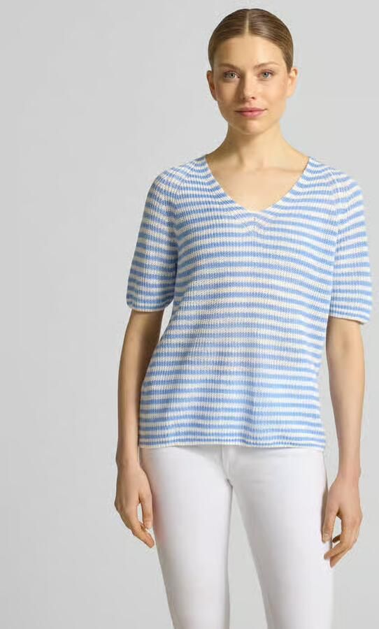 FYNCH-HATTON T-shirt van linnen met V-hals - Foto 2