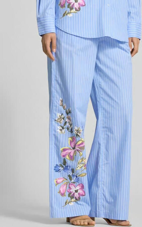 FYNCH-HATTON wide fit stoffen broek met bloemenprint - Foto 2