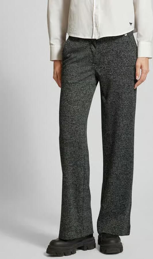 FYNCH-HATTON Wide leg stoffen broek met deelnaden model 'SALT AND PEPPE' - Foto 2
