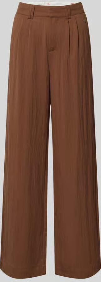 FYNCH-HATTON Wide leg stoffen broek van lyocellmix model 'SOFTTWILL'
