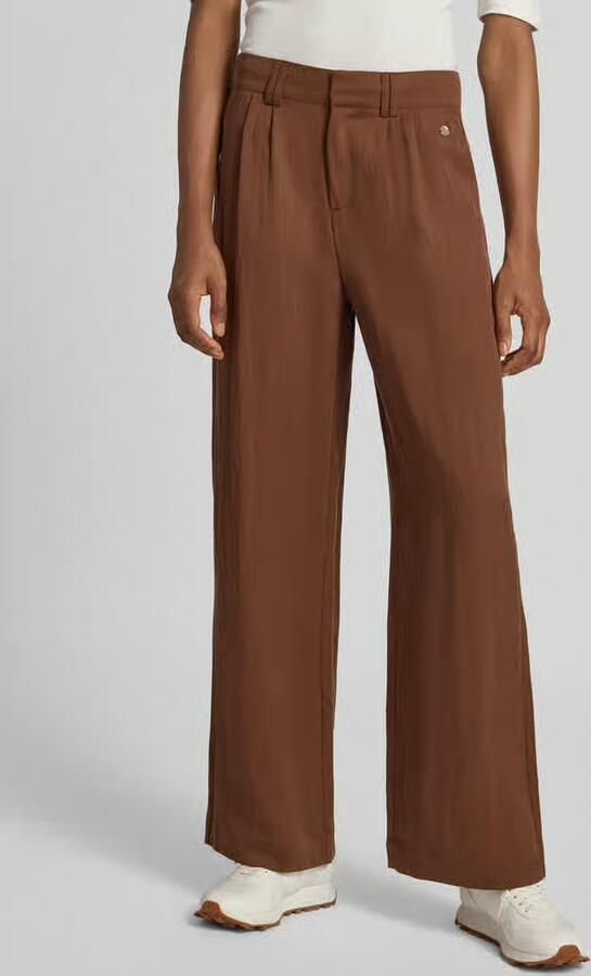 FYNCH-HATTON Wide leg stoffen broek van lyocellmix model 'SOFTTWILL' - Foto 3
