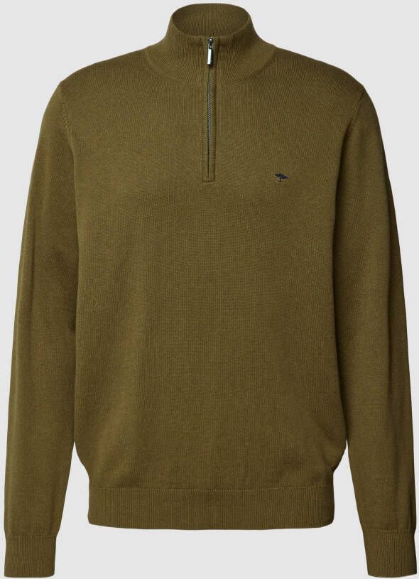 FYNCH-HATTON Gebreide pullover met labeldetails model 'Troyer'