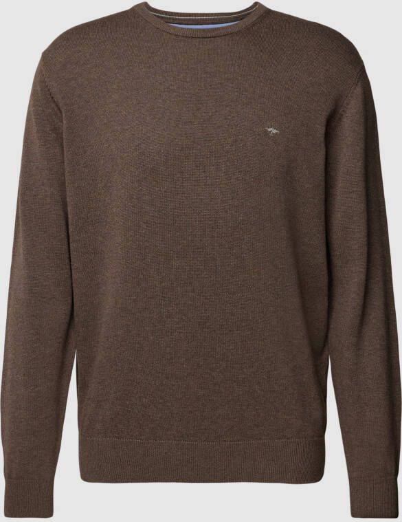 FYNCH-HATTON Gebreide pullover met labelstitching