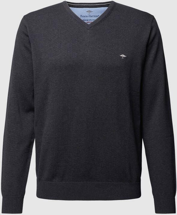 FYNCH-HATTON V-hals Gebreide Trui Must-Have Herenmode Gray Heren