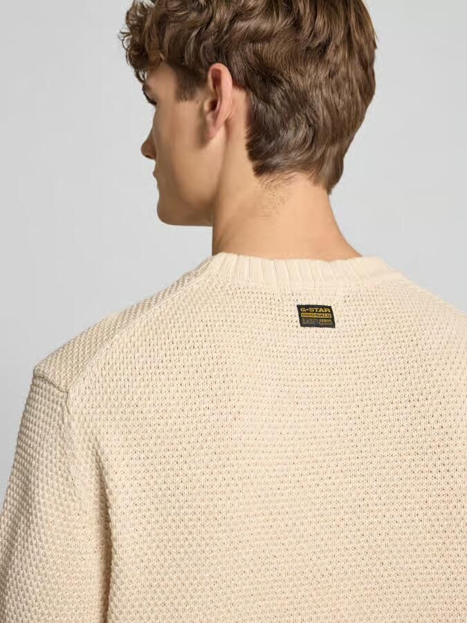 G-Star Raw Gebreide pullover met ribboorden - Foto 2