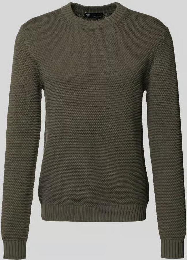 G-Star Raw Gebreide pullover met ribboorden