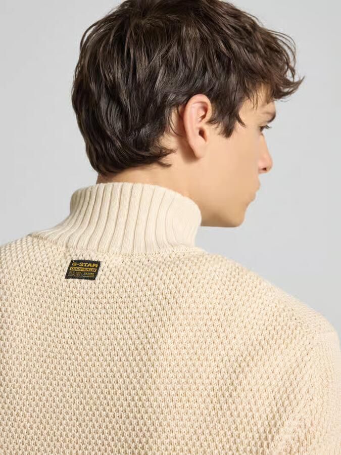 G-Star Raw Gebreide pullover met ribboorden - Foto 2