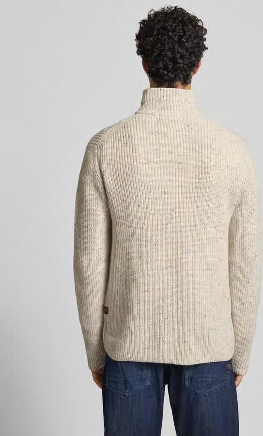 G-Star RAW Double Collar Half Zip Knit Wit Heren - Foto 2