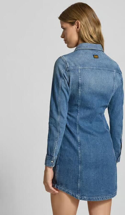 G-Star RAW Pitched Hem Overhemdjurk Midden blauw Dames - Foto 2
