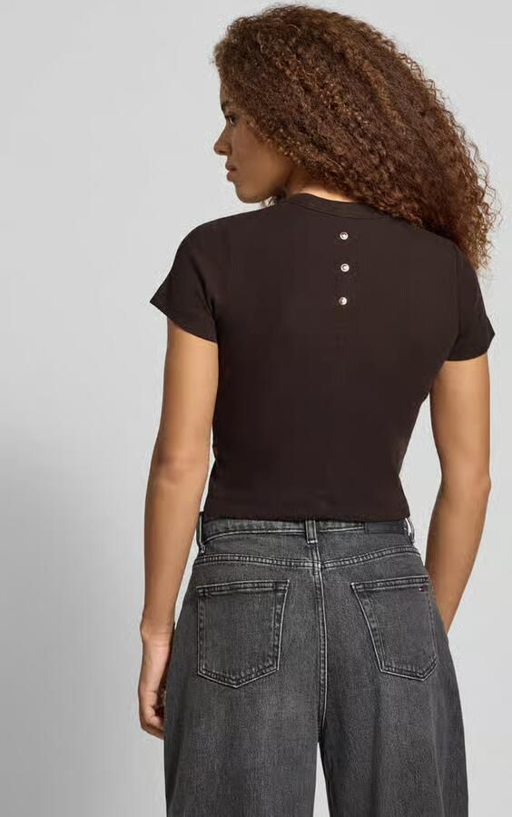 G-Star Raw Kort T-shirt met knoopsluiting model 'Heritage'