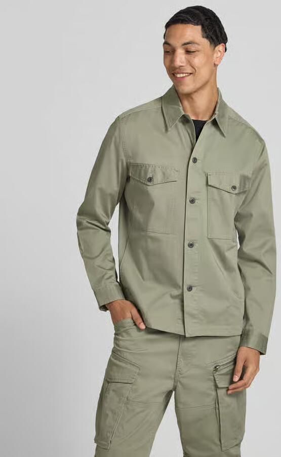 G-Star Raw Overhemdjack met kentkraag en borstzakken - Foto 8