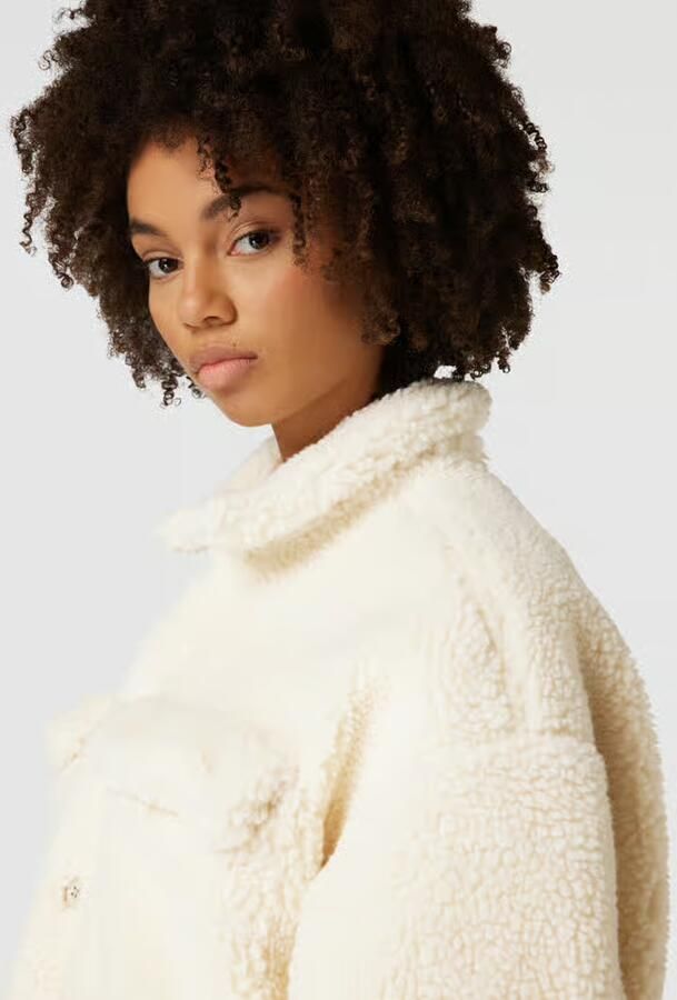 G-Star RAW Oversized Teddy Overshirt Beige Dames