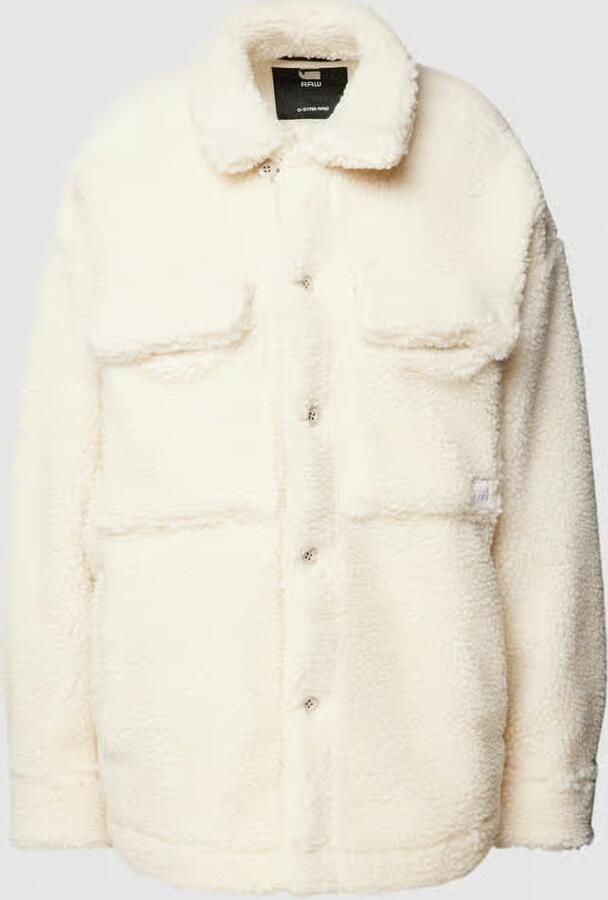 G-Star RAW Oversized Teddy Overshirt Beige Dames - Foto 2