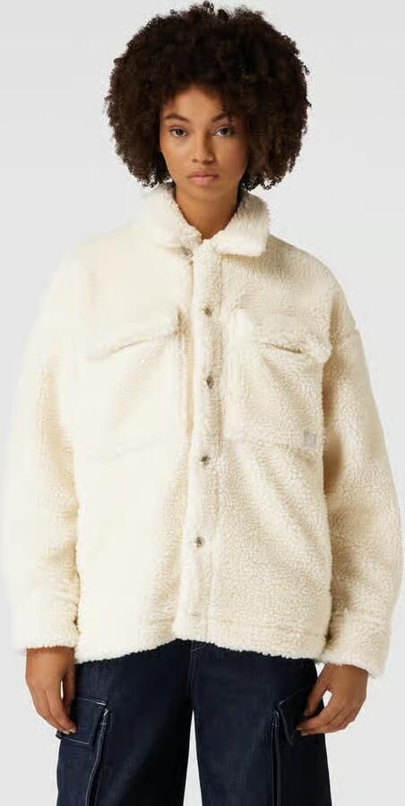 G-Star RAW Oversized Teddy Overshirt Beige Dames - Foto 3