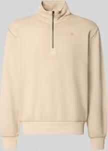 G-Star RAW Unit Washed Half Zip Sweater Beige Heren - Foto 6