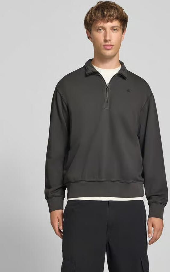 G-STAR RAW Heren Truien & Vesten Unit Washed Half Zip Sw L\s Donkergrijs - Foto 10