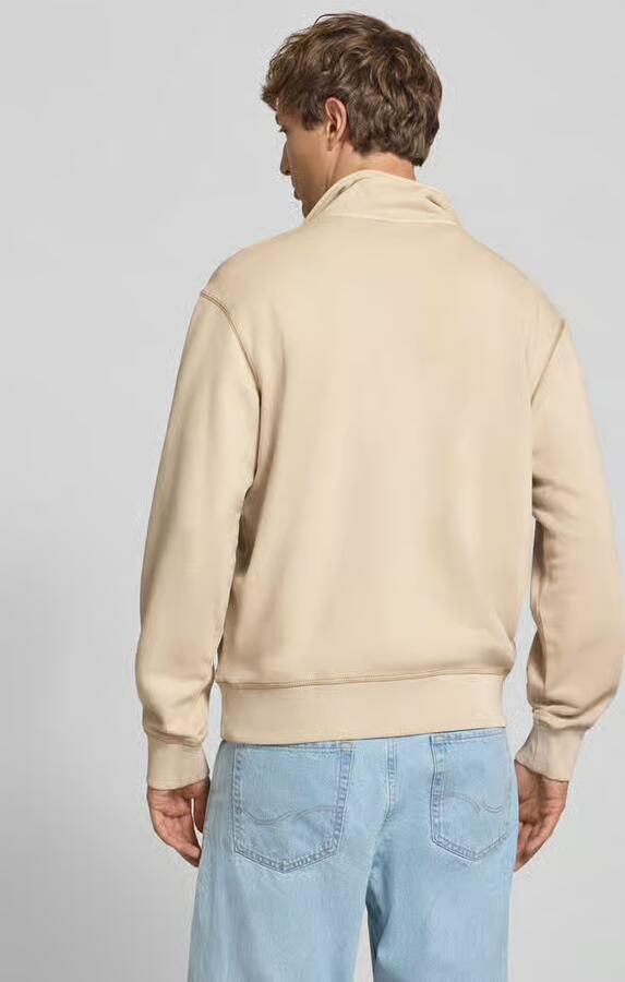 G-Star RAW Unit Washed Half Zip Sweater Beige Heren - Foto 4