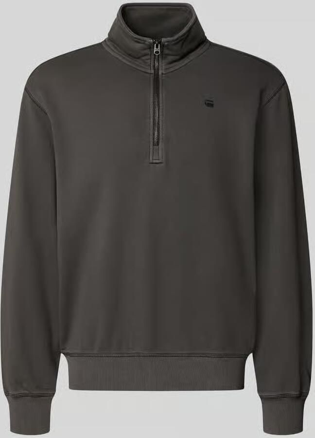 G-STAR RAW Heren Truien & Vesten Unit Washed Half Zip Sw L\s Donkergrijs - Foto 9