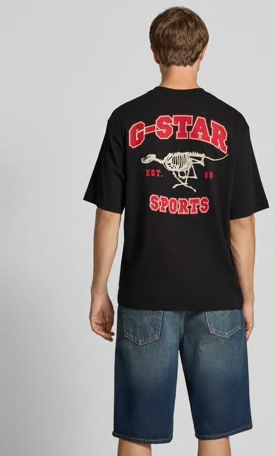 G-Star Raw Regular fit T-shirt met logoprint model 'Running Dog'