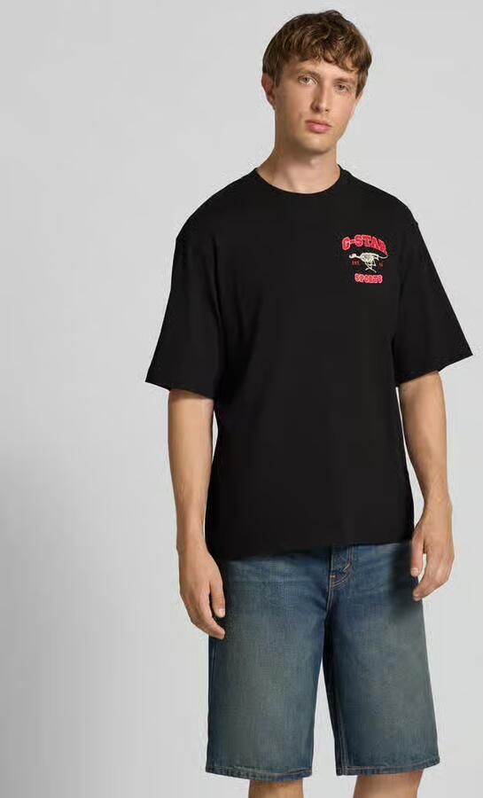 G-Star Raw Regular fit T-shirt met logoprint model 'Running Dog' - Foto 2