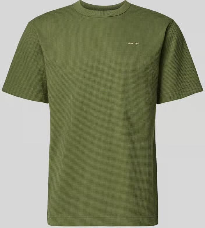 G-Star Raw Regular fit T-shirt met structuurpatroon