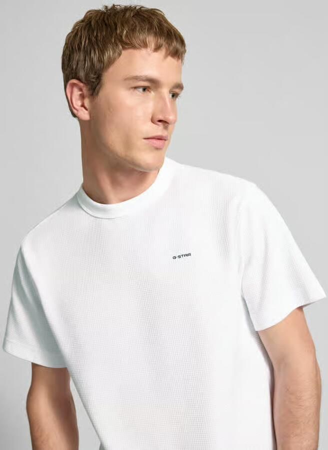 G-Star Raw Regular fit T-shirt met structuurpatroon - Foto 2