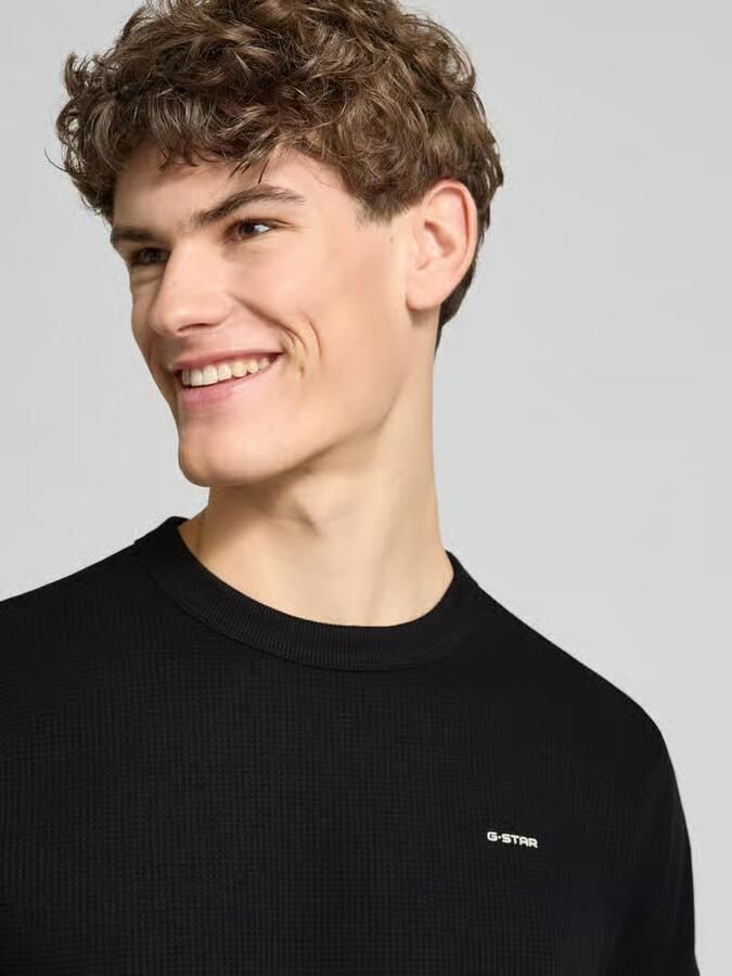 G-Star RAW True Regular Structured T-Shirt Zwart Heren - Foto 4