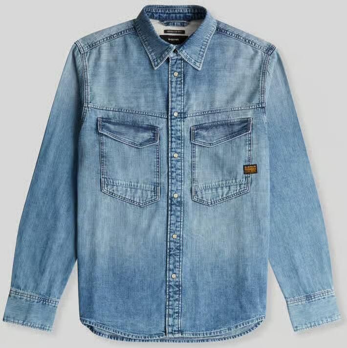 G-Star Raw relaxed fit jeanshemd van puur katoen met drukknopen - Foto 3