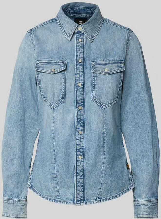G-Star Raw Slim fit jeansblouse met borstzakken