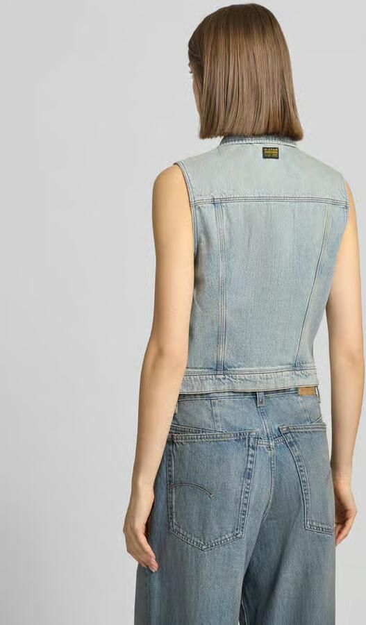 G-Star RAW Pitched Hem Slim Vest Lichtblauw Dames - Foto 11