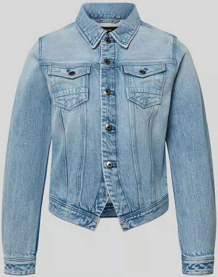 G-Star Raw Slim fit jeansjack van katoenmix met borstzakken
